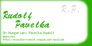 rudolf pavelka business card